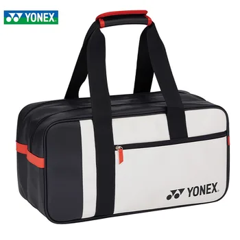 Высококачественная и прочная спортивная сумка для ракетки для бадминтона YONEX, спортивная сумка для тенниса из искусственной кожи, набор ракеток из 2 предметов большой емкости, унисекс
