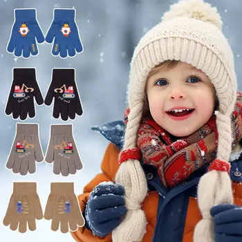 1 пара детских перчаток для детей 7-9 лет, милые ветрозащитные мультяшные перчатки, холодостойкие перчатки для рук Для мальчиков и девочек