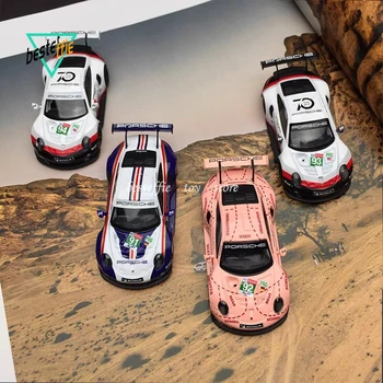 Spark 1:64 Porche 991 Rsr Piggy Le Mans 2018 Украшение коллекции Мини-Модель Автомобиля Длиной 7,5 см, Модель Автомобиля, Коллекция Подарков