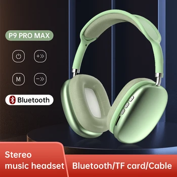 Беспроводная Bluetooth-гарнитура P9 PRO Max с микрофоном, гарнитуры с шумоподавлением, наушники со стереозвуком, Спортивные игровые наушники