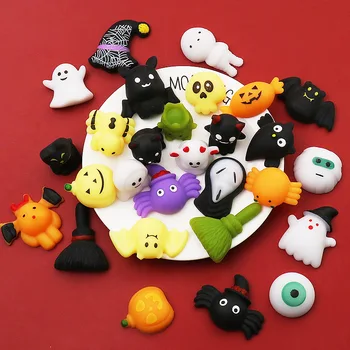 10шт Мягкие игрушки на Хэллоуин, детский мультяшный мяч-антистресс Моти, Тыква-призрак, Сова, сжимающие игрушки для снятия стресса, непоседа