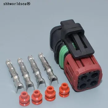 shhworldsea 1,5 мм 4-контактный штекер корпуса автоматический водонепроницаемый женский жгут проводов кабельный разъем 1337352-1