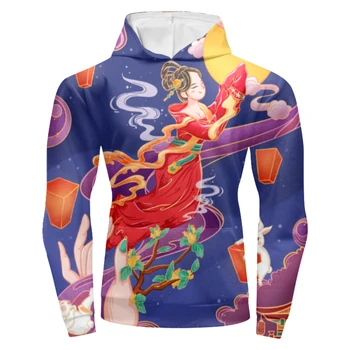 Мужской пуловер с капюшоном Толстовка с 3D принтом для взрослых Графический свитер с капюшоном Верхняя одежда Спортивные толстовки пуловер для бега (22183)