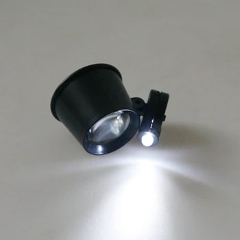 1 шт. 10-кратная оптическая лупа высокой четкости, увеличительная светодиодная лупа с подсветкой, ювелирная лупа, ручная лупа