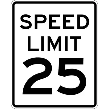 NNBT Дорожные знаки ограничения скорости 25 миль/ч, предупреждающий дорожный Уличный металлический знак 12 