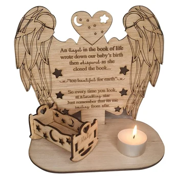 Рождественское украшение в виде свечи на память о любимых, персонализированный деревянный подсвечник Merry Xmas Memory CNIM Hot