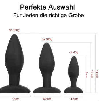 Силиконовая конусообразная анальная пробка из 3 частей, массажирующая анальную игрушку на заднем дворе для стимуляции мастурбации, взрывающиеся секс-игрушки для взрослых.