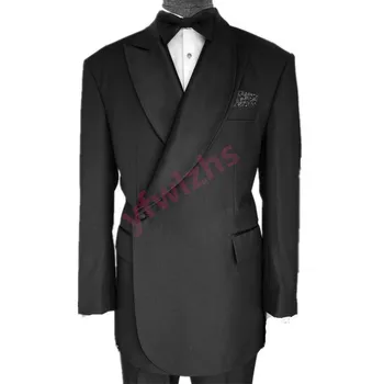 Мужские костюмы на заказ, смокинги жениха на одной пуговице, свадебное платье, блейзер, выпускной ужин (пиджак + брюки + галстук) A3916