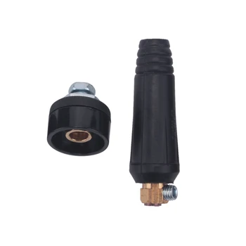 1 Комплект Черного Кабельного Разъема Для Электросварочного Аппарата Европейского стиля DKJ 10-25 Quick Connector Plug Socket
