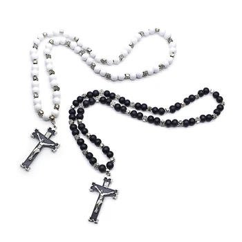 Ожерелье из четок Иисус Христос для подвесных ожерелий с крестом Ювелирные изделия на длинной цепочке Прямая поставка