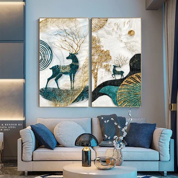 Современный абстрактный плакат на холсте из золотой фольги, настенный художественный принт в скандинавском стиле, Декоративная картина для гостиной, настенный плакат для спальни