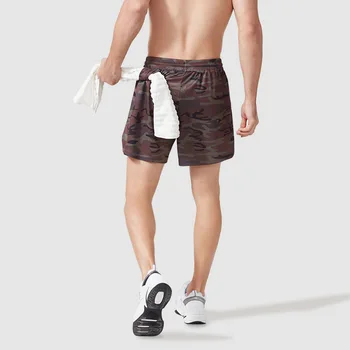 Мужская повседневная одежда, шорты для бега, Баскетбольные спортивные штаны, компрессионные леггинсы, тренировочные плавки для пауэрлифтинга, мужские шорты 2-в-1