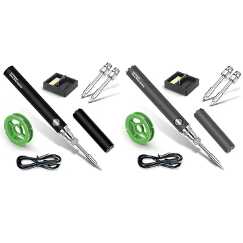 Набор инструментов для беспроводного паяльника, портативная электронная ручка для сварки с регулируемой температурой и 3 наконечниками