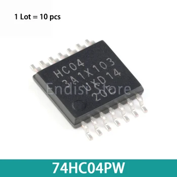 10ШТ 74HC04PW 74HC04PW, 118 Маркировочный код HC04 Шестигранный инвертор SOT402 TSSOP14 Шестиступенчатый инверторный патч-логический чип