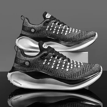 2024 Мужские кроссовки для бега с амортизацией из углеродистой пластины, спортивные кроссовки для бега трусцой, кроссовки унисекс, женские сетчатые удобные теннисные туфли для мужчин