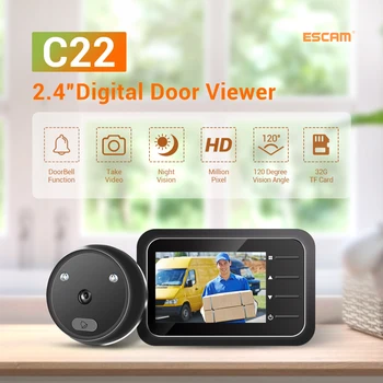 HD 720P 120 градусов широкоугольный видеодомофон ночного видения для визуального просмотра дверей