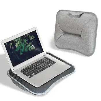 Рабочий стол для ноутбука, Компьютерный стол для ноутбука с мягкой подушкой, поднос для письма с ручкой для работы и игр на диване