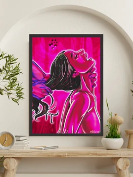 Сексуальный женский Любовный плакат, Пара, Любовные объятия, Абстрактный Плакат 