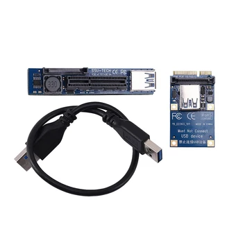 Удлинитель Mini PCIE к PCIE X4 Riser Card Разъем для видеокарты ПК 30-сантиметровый USB-кабель PCIE Extender Riser Card