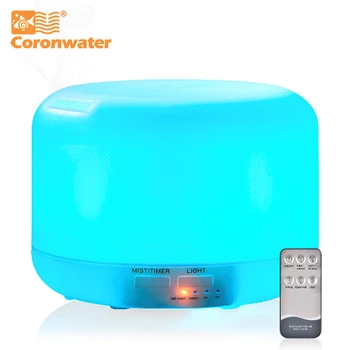 Coronwater 300 мл Диффузор ароматических эфирных масел, ультразвуковой увлажнитель воздуха, 7 светодиодных ламп, меняющих цвет, для офиса и дома