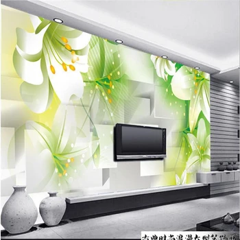 beibehang 3d стереоскопические фрески dream lily Европа ТВ фон обои гостиная спальня фрески papel de parede обои