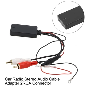 Обновите музыкальную систему вашего автомобиля с помощью разъема 2RCA Music AUX Cable Adapter, новый продукт, простая установка Черный