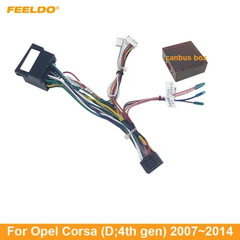 FEELDO Автомобильный 16-контактный жгут проводов Android Audio с коробкой Canbus для Opel Corsa 07 ~ 14 Провод для установки стереосистемы на вторичном рынке