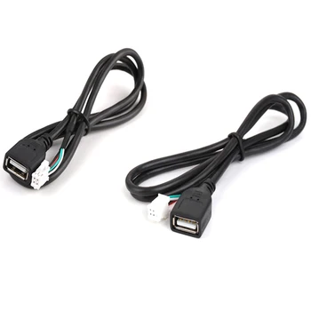 Автомобильный USB-кабель-адаптер-удлинитель 4Pin 6Pin Для автомобильного радио, стереосистемы, автоаксессуаров