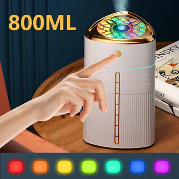 Аромадиффузор для аксессуаров для дома, Аромадиффузор, масляный диффузор, 7 цветных ламп, увлажнитель воздуха объемом 1000 мл с подсветкой USB