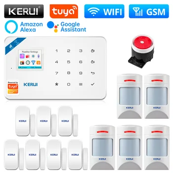 KERUI W181 Tuya Smart WIFI GSM Центральный Блок Сигнализации Панель Домашней Системы Безопасности Охранное Устройство Smart Life APP Control Устройство С Датчиком Движения