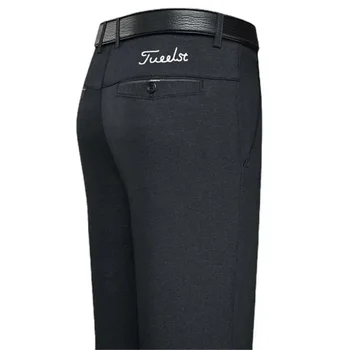 Мужские брюки для гольфа с логотипом осени 2023 года Средней толщины с прямыми штанинами, модные повседневные деловые брюки, мужская одежда для гольфа