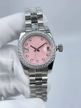 Роскошные женские часы-циферблат 28 мм, ремешок из прецизионной стали, элегантные