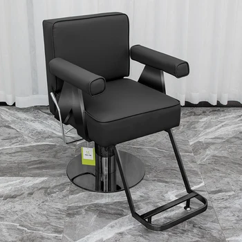 Вращающиеся парикмахерские кресла для стилиста, косметическое кресло для макияжа, современное кресло для волос, роскошные поручни, мебель Sillas Barberia HD50LF