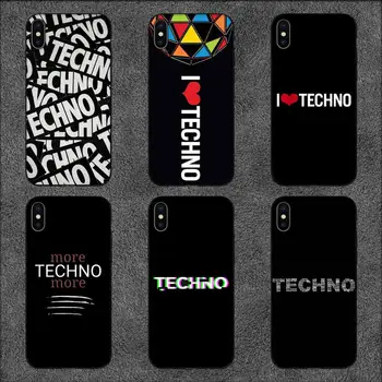 Чехол для телефона Love Techno Music с цитатами для iPhone 11 12 Mini 13 Pro XS Max X8 7 6s Plus 5 SE XR Shell