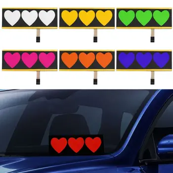 Различные стили Электрическая декоративная наклейка в форме сердца наклейка на лобовое стекло светодиодная наклейка на автомобиль Знаки безопасности автомобильные наклейки
