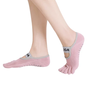 Женские высококачественные носки с перекрестной повязкой для йоги, противоскользящие бандажные амортизирующие носки для пилатеса, балета, хорошее сцепление для женщин, носки для фитнеса