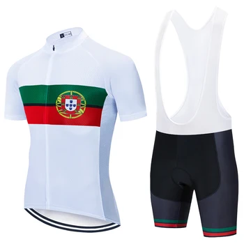 2024 Белая Велосипедная Майка Team Portugal Pro Bike Майо Джерси Шорты Костюм Мужской Быстросохнущий Ropa Ciclismo Велосипедная Одежда