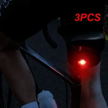 3ШТ Задний фонарь Тип батареи Сигнальная лампа велосипеда Красный свет Задний фонарь безопасности Задний фонарь Фонарь для подседельного штыря MTB Велосипеда