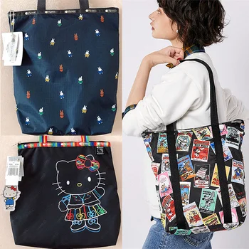 lesportsac Hello Kitty, сумка на одно плечо с мультяшным Микки Маусом, французская модная сумка, высококачественный праздничный подарок на День рождения