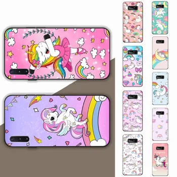 Розовый чехол для телефона Unicorn Rainbow Samsung Note 8 9 10 20 pro plus lite M 10 11 20 30 21 31 51 A 21 22 42 02 03