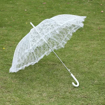 Кружевной зонт с длинной ручкой, многослойный шелковый бутон, зонты принцессы, реквизит для свадебной фотосъемки