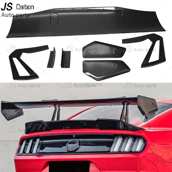 Для Ford Mustang 2015 + Высококачественное заднее крыло в стиле робота, хвостовые спойлеры багажника, хвостовые плавники из углеродного волокна, обвес заднего спойлера