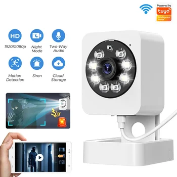 Оповещения об Активности Камеры видеонаблюдения Tuya 1080P WiFi IP-Камера Радионяня 2-полосный Домофон Smart Home Security Protection Cam