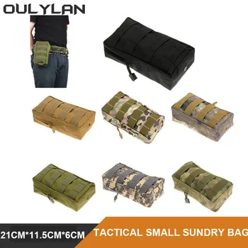 Oulylan Уличная тактическая поясная сумка Molle, Оксфорд, черная военная поясная сумка для хранения, охотничий рюкзак, крепление для тактического жилета
