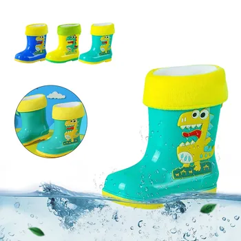 Уличные удобные детские непромокаемые ботинки, Обувь Four Seasons, высококачественная водонепроницаемая обувь для маленьких мальчиков и девочек, резиновые нескользящие детские непромокаемые ботинки