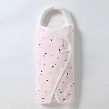 0-6 м Спальный мешок для новорожденных с защитой от накипи, безопасное детское одеяло, Хлопчатобумажные Мультяшные Детские аксессуары для защиты от холода, необходимые для семьи.