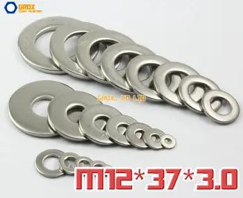 10 штук плоской шайбы M12 x 37 x 3.0 304 (A2-70) из нержавеющей стали