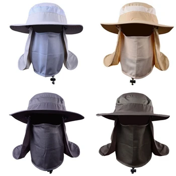 Рыболовные кепки с клапанами Для мужчин и женщин Ветрозащитная шляпа-козырек Съемная Ушная шейная крышка Рыболовная шляпа