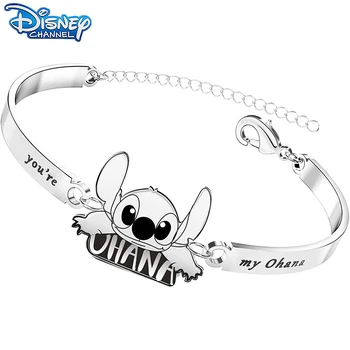 Ожерелье Disney Hearts, ювелирные изделия из нержавеющей стали, браслет-оберег Ohana Означает 