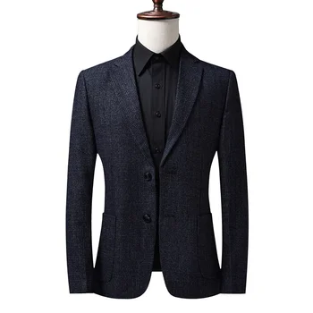 Высококачественный блейзер мужской в британском стиле, элегантная мода, бизнес, повседневная одежда премиум-класса, простая вечеринка, джентльменский тонкий пиджак